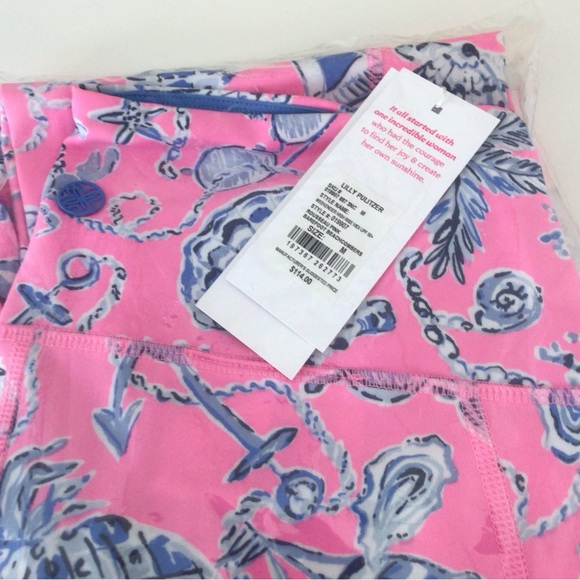 Lilly Pulitzer Weekender Luxletic High Rise Midi 24”Leggings-Rousseau Pink NWT - Picture 5 of 13